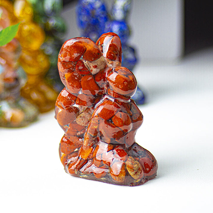 Olivenorma Crystal Epoxy Butterfly Fairy Gemstone Decoration - Red Jasper - image 34