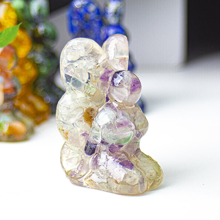 Olivenorma Crystal Epoxy Butterfly Fairy Gemstone Decoration - Rainbow Fluorite - image 32