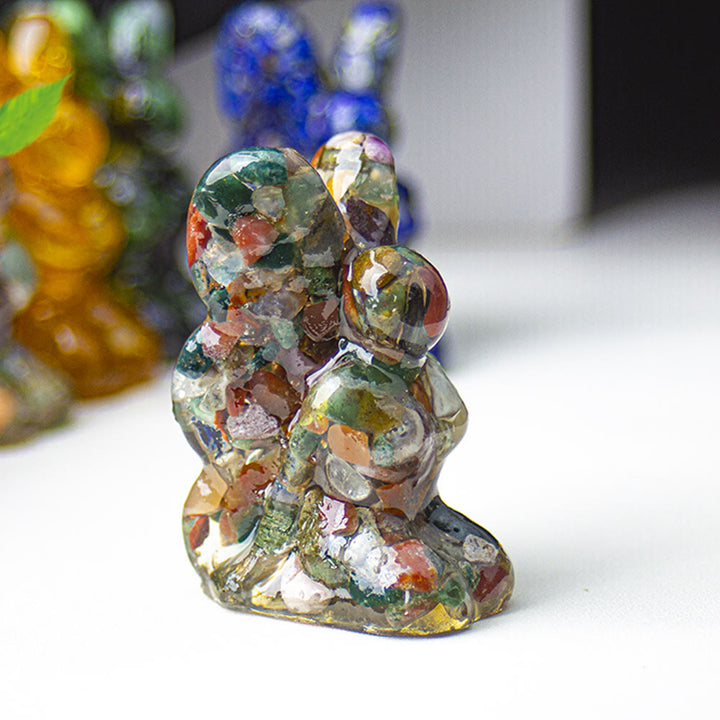 Olivenorma Crystal Epoxy Butterfly Fairy Gemstone Decoration - Ocean Jasper - image 50
