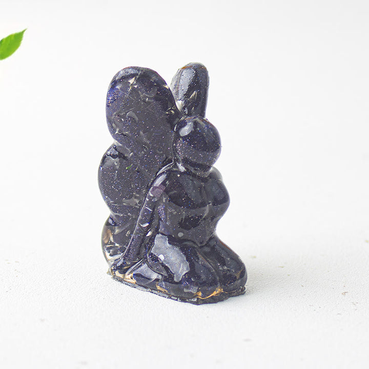 Olivenorma Crystal Epoxy Butterfly Fairy Gemstone Decoration - Blue Sandstone - image 8