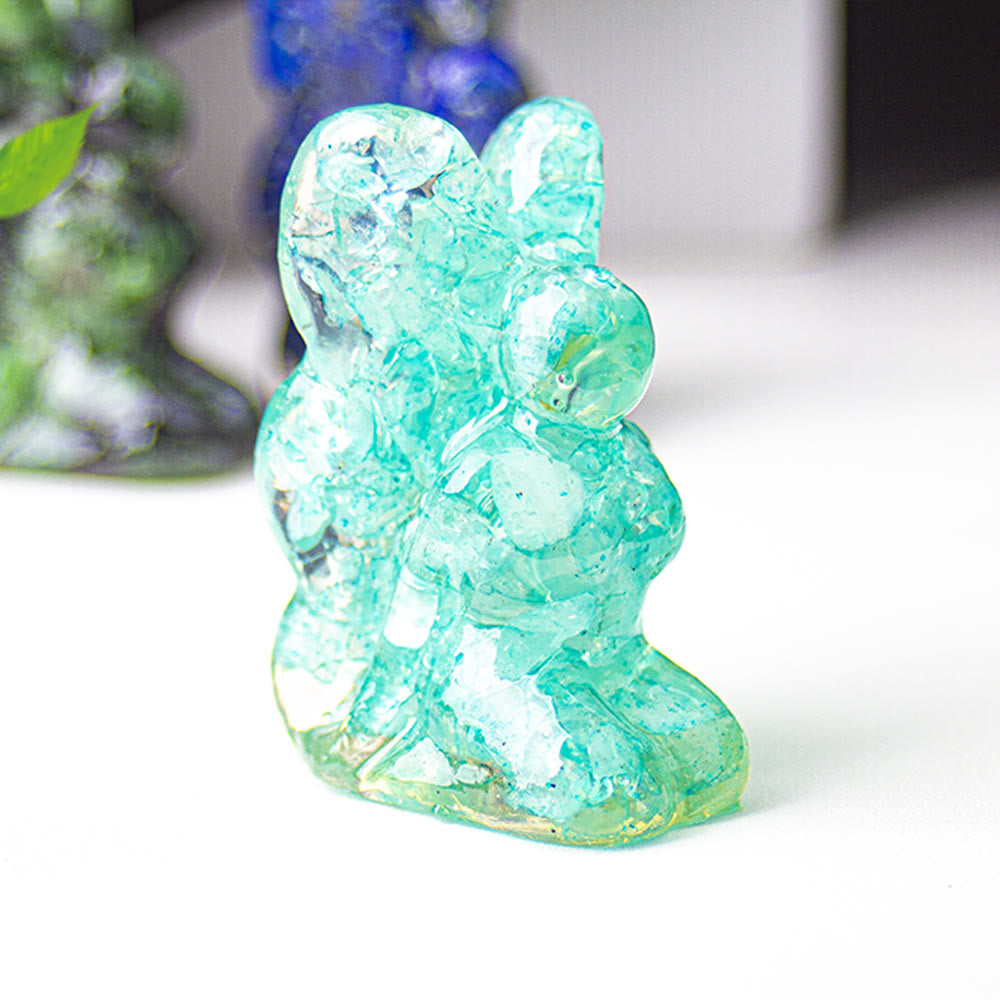 Olivenorma Crystal Epoxy Butterfly Fairy Gemstone Decoration - Aquamarine - image 6