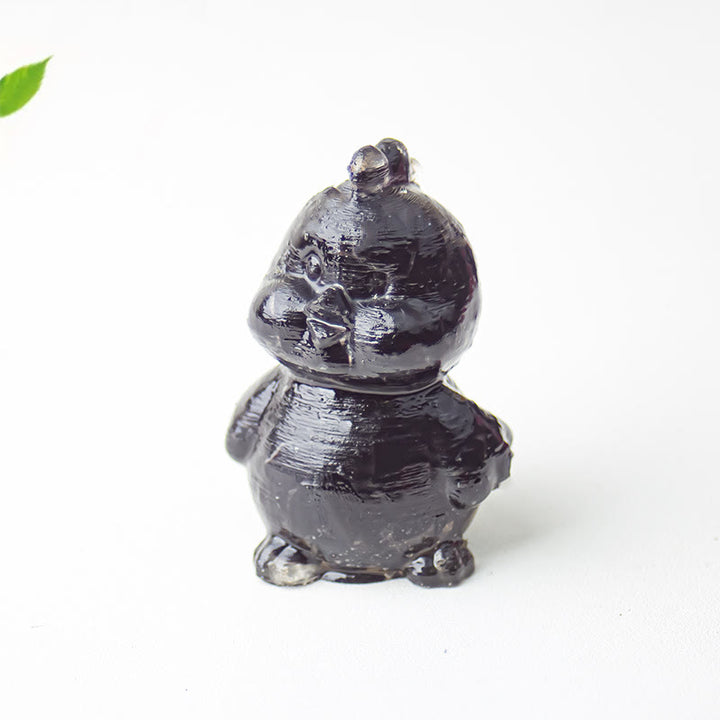 Olivenorma Crystal Epoxy Chick Gemstone Decoration - Obsidian - image 27