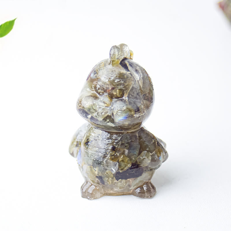 Olivenorma Crystal Epoxy Chick Gemstone Decoration - Labradorite - image 20