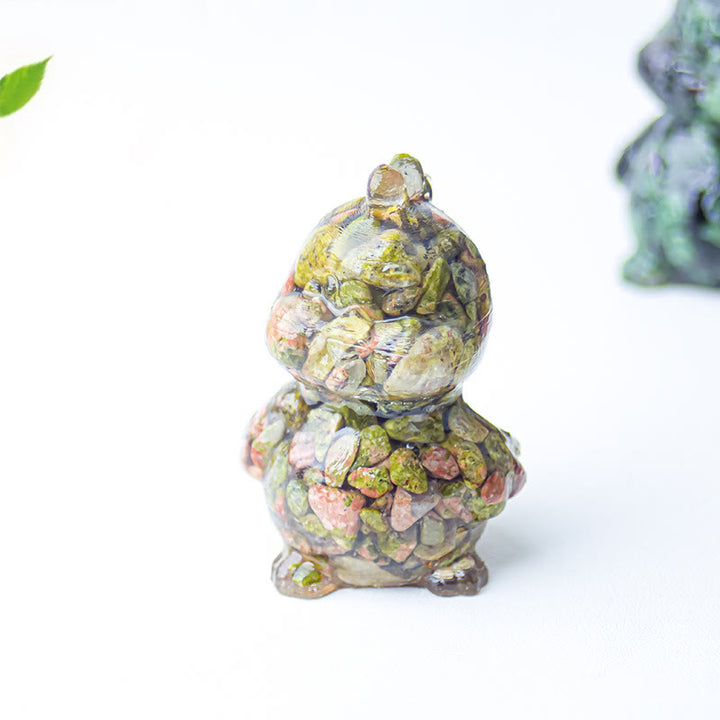 Olivenorma Crystal Epoxy Chick Gemstone Decoration - Unakite - image 49