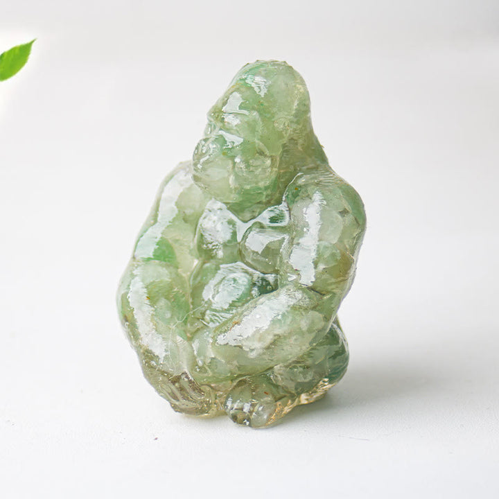 Olivenorma Crystal Epoxy Gorilla Gemstone Decoration - Green Aventurine - image 20