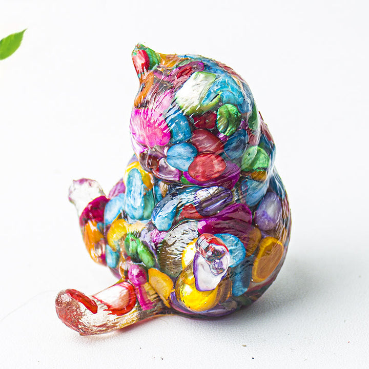 Olivenorma Crystal Epoxy Cat In Heat Gemstone Decoration - Colored Shells - image 58