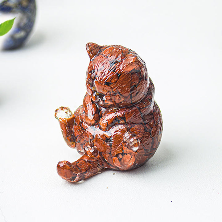 Olivenorma Crystal Epoxy Cat In Heat Gemstone Decoration - Red Jasper - image 42