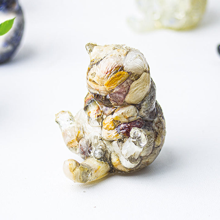 Olivenorma Crystal Epoxy Cat In Heat Gemstone Decoration - Crazy Agate - image 59
