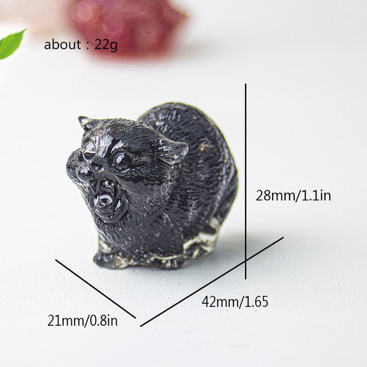 Olivenorma Crystal Epoxy Fighting Cats Gemstone Decoration - image 54