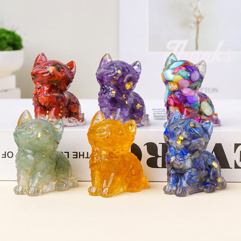 Olivenorma Crystal Epoxy Cute Kitten Gemstone Decoration - image 0