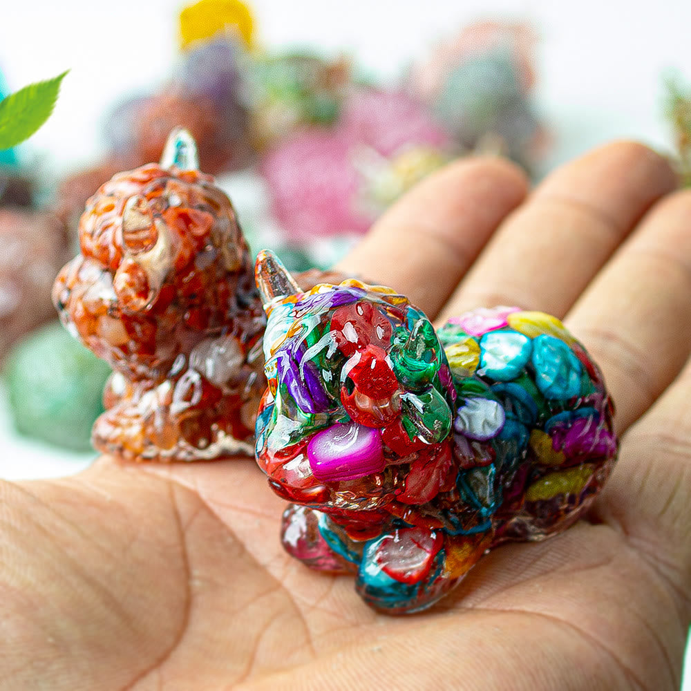 Olivenorma Crystal Epoxy Highland Cattle Gemstone Decoration - image 2