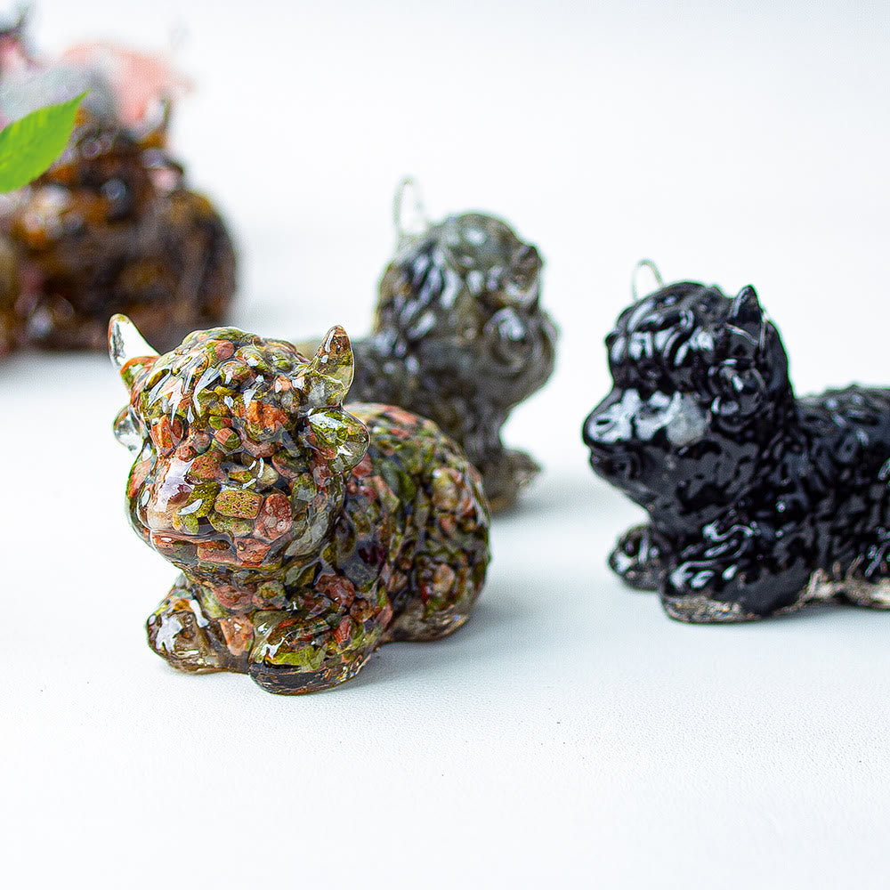 Olivenorma Crystal Epoxy Highland Cattle Gemstone Decoration - image 49