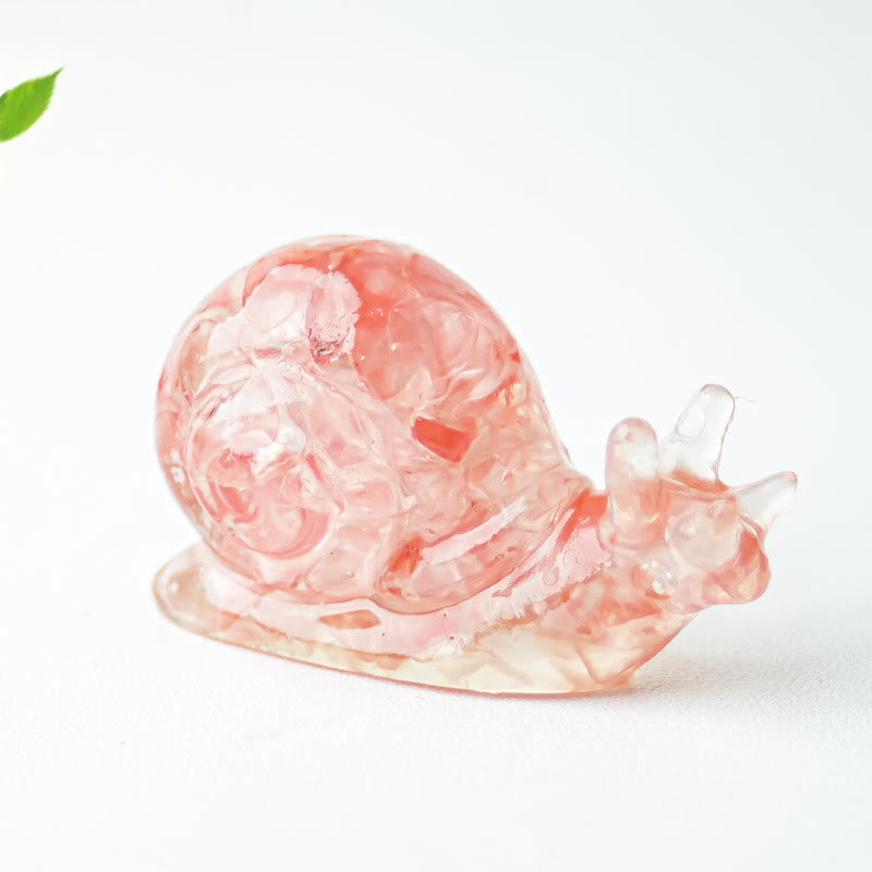 Olivenorma Crystal Epoxy Snail Gemstone Decoration - Red Smelting Quartz - image 31