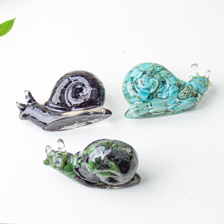 Olivenorma Crystal Epoxy Snail Gemstone Decoration - image 50