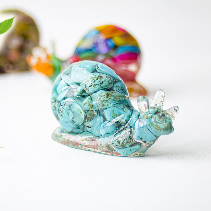 Olivenorma Crystal Epoxy Snail Gemstone Decoration - image 49