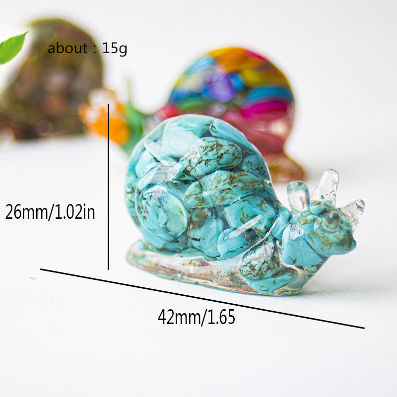 Olivenorma Crystal Epoxy Snail Gemstone Decoration - image 48