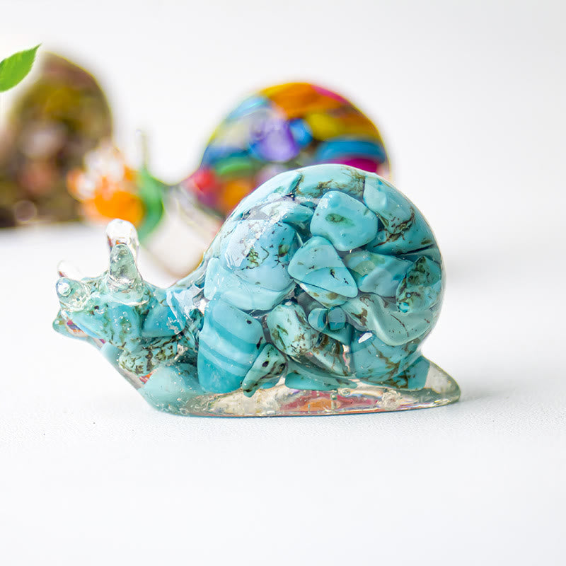 Olivenorma Crystal Epoxy Snail Gemstone Decoration - image 51