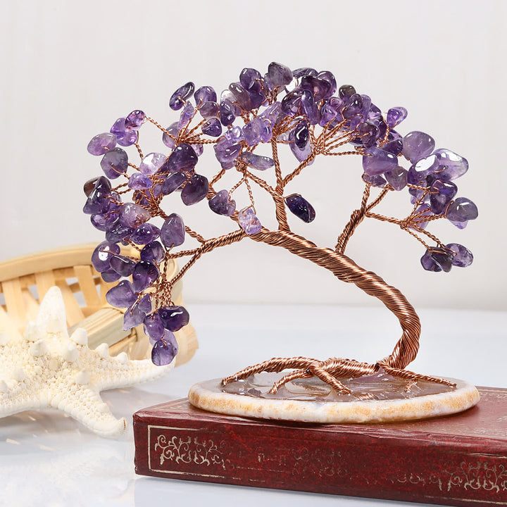 Olivenorma Natural Crystal Stone Feng Shui Tree - Amethyst - image 1