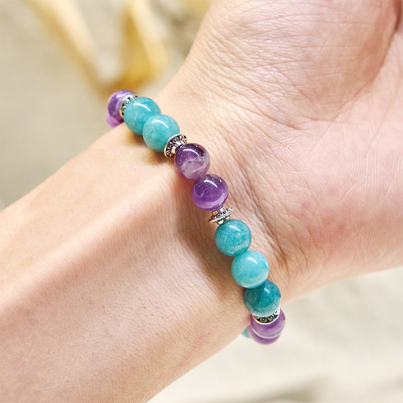Olivenorma "Seraphic" Amethyst & Aquamarine Harmony Bracelet - image 1