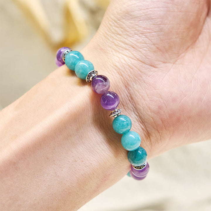 Olivenorma "Seraphic" Amethyst & Aquamarine Harmony Bracelet - image 1