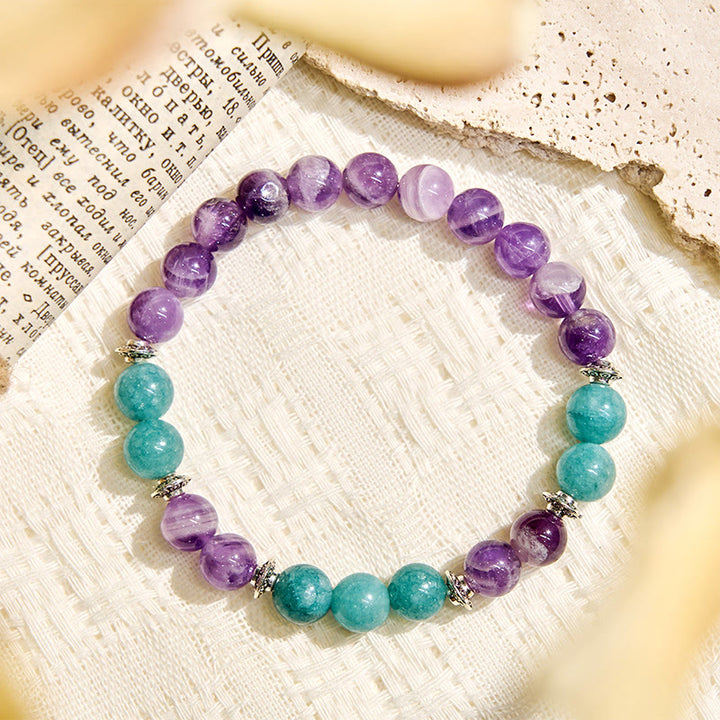 Olivenorma "Seraphic" Amethyst & Aquamarine Harmony Bracelet - image 4