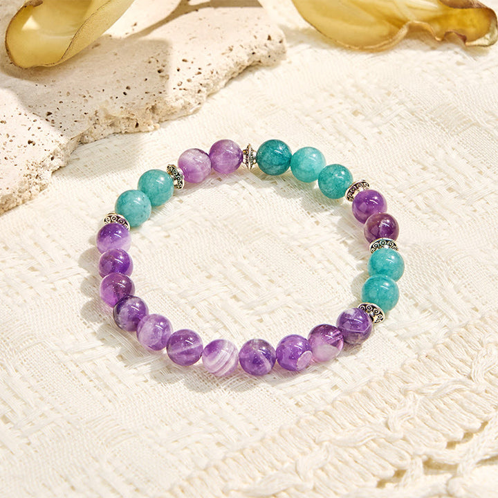 Olivenorma "Seraphic" Amethyst & Aquamarine Harmony Bracelet - image 5