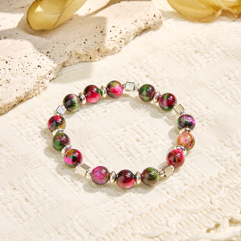 Olivenorma "Celestial Pulse" Galaxy Tiger's Eye Anxiety Relief Essential Oil Bracelet - image 8