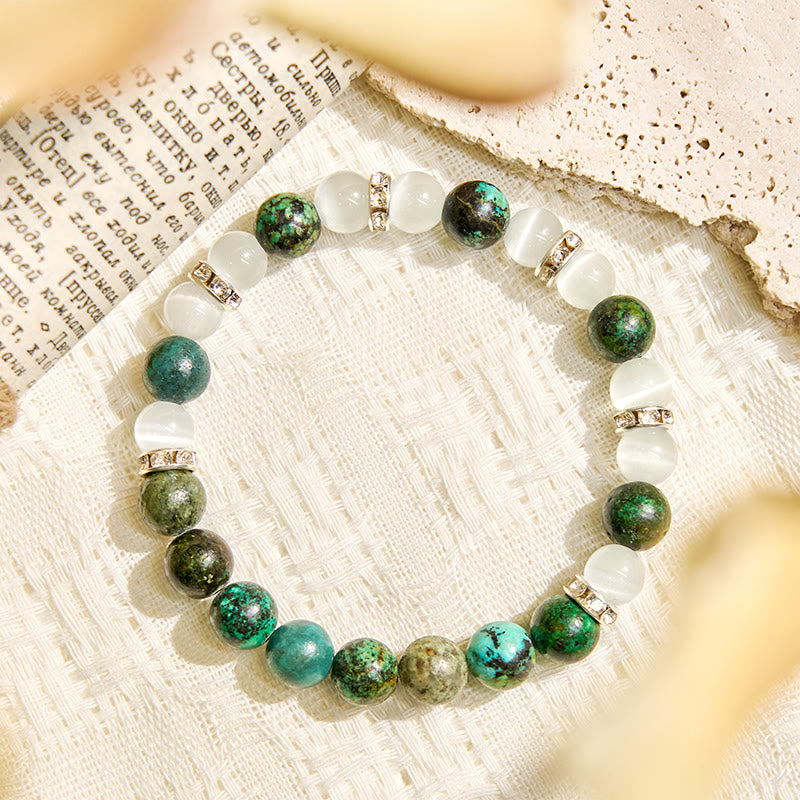 Olivenorma "Serenite Flow​" African Turquoise Calm & Purify Essential Oil Bracelet - image 8
