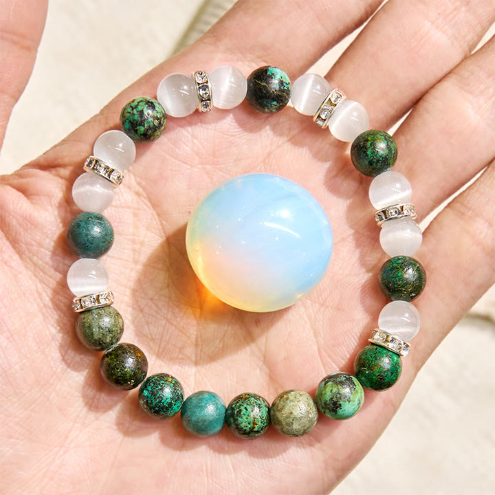 Olivenorma "Serenite Flow​" African Turquoise Calm & Purify Essential Oil Bracelet - image 7