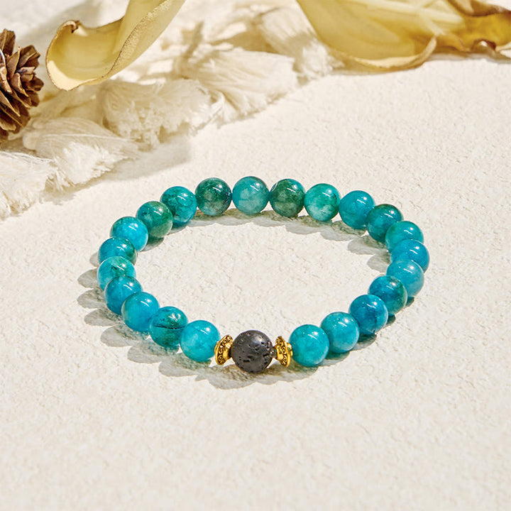 Olivenorma "Balmaara Essence" Blue Apatite Throat Chakra Essential Oil Bracelet - Bracelet Only​ - image 4