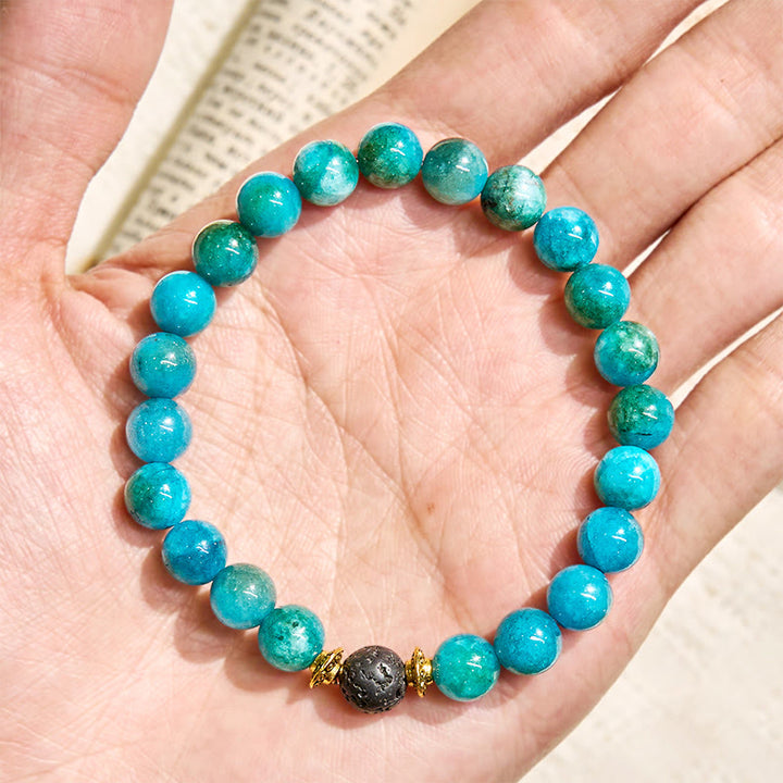 Olivenorma "Balmaara Essence" Blue Apatite Throat Chakra Essential Oil Bracelet - image 6