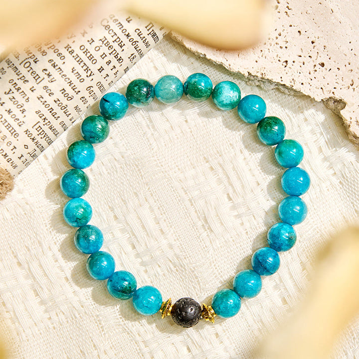 Olivenorma "Balmaara Essence" Blue Apatite Throat Chakra Essential Oil Bracelet - image 7