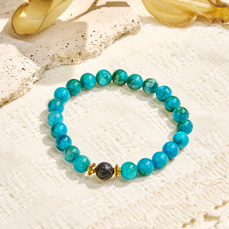 Olivenorma "Balmaara Essence" Blue Apatite Throat Chakra Essential Oil Bracelet - image 8