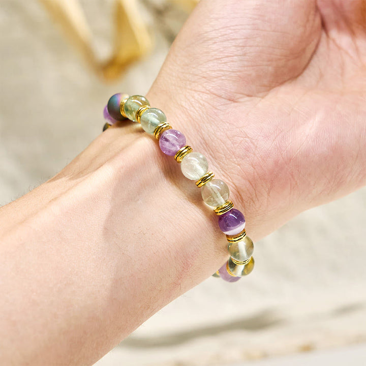 Olivenorma "Auralith Harmony" Fluorite Cleansing Essential Oil Bracelet - image 5
