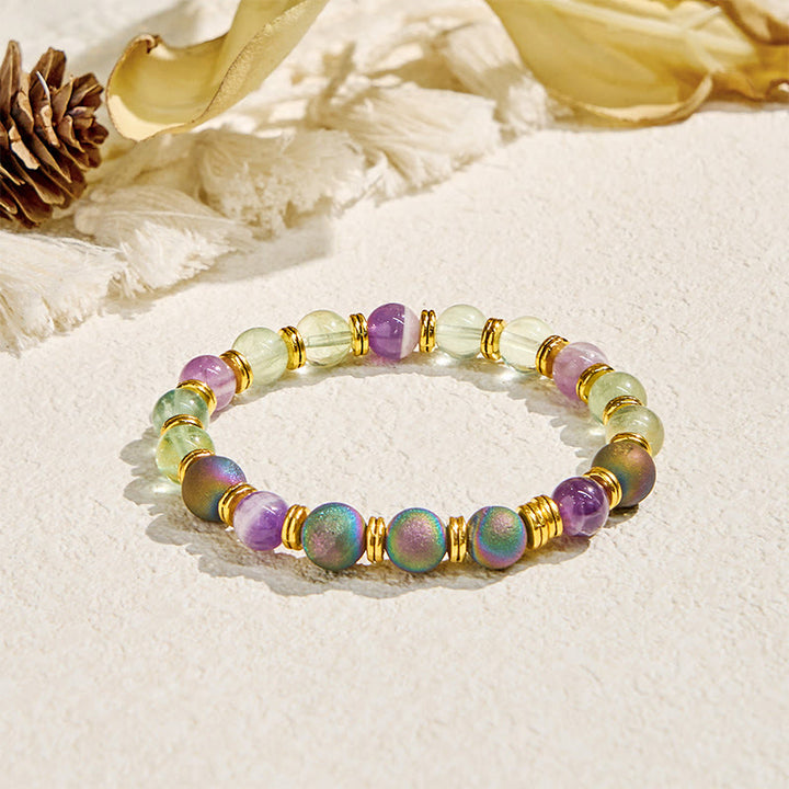 Olivenorma "Auralith Harmony" Fluorite Cleansing Essential Oil Bracelet - Bracelet Only - image 4