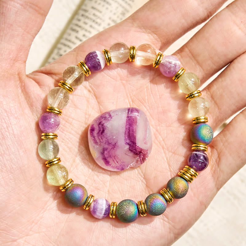 Olivenorma "Auralith Harmony" Fluorite Cleansing Essential Oil Bracelet - image 7