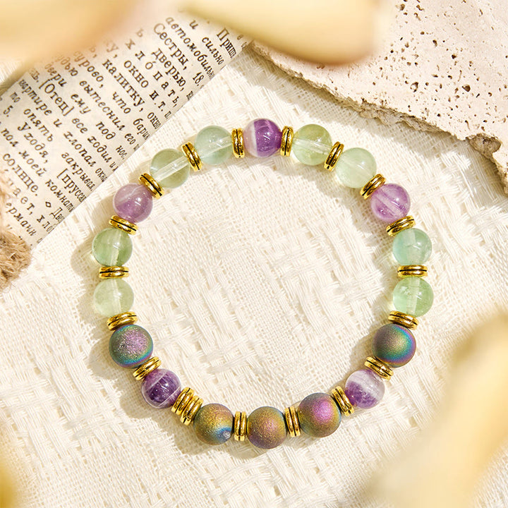 Olivenorma "Auralith Harmony" Fluorite Cleansing Essential Oil Bracelet - image 8