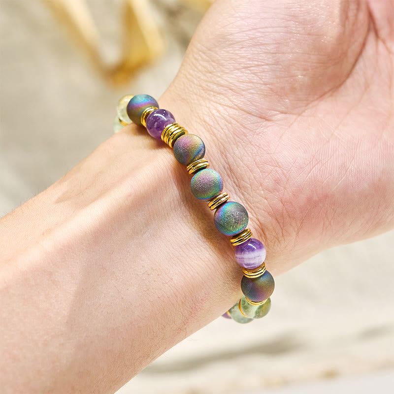 Olivenorma "Auralith Harmony" Fluorite Cleansing Essential Oil Bracelet - image 6