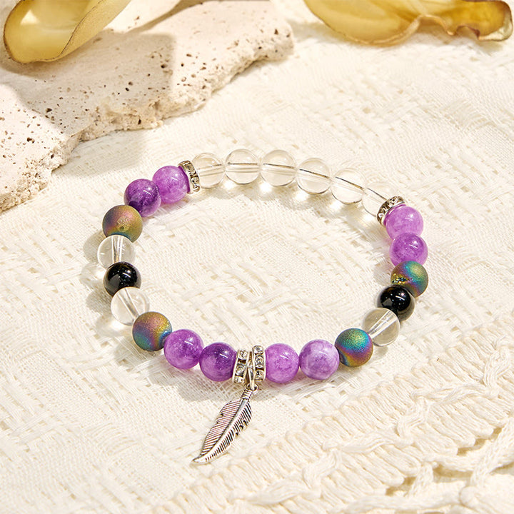Olivenorma "Earth Song" Feather Charm Cleansing Bracelet - image 4