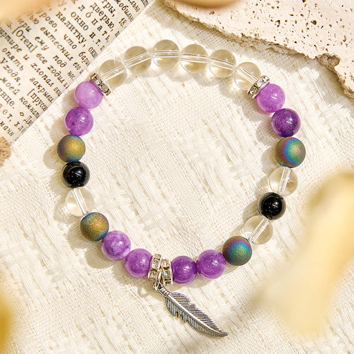 Olivenorma "Earth Song" Feather Charm Cleansing Bracelet - image 3