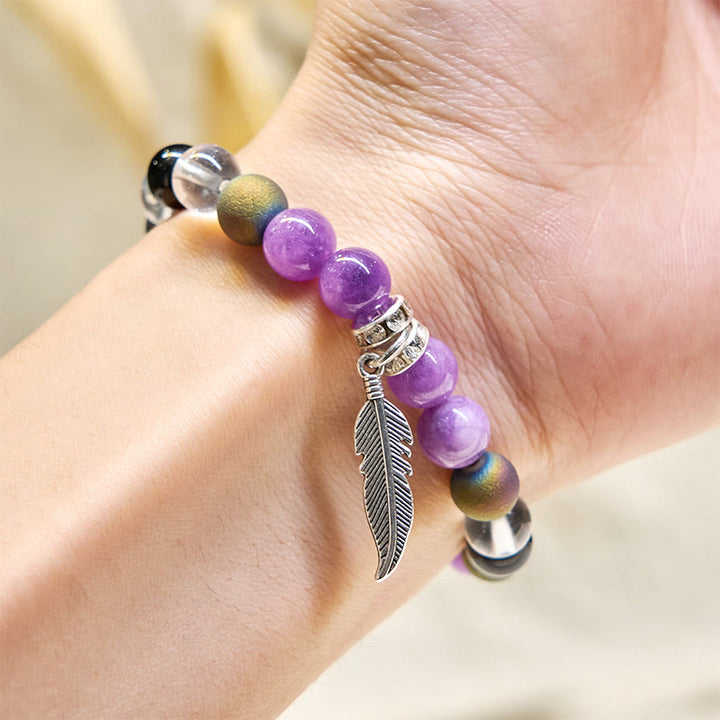 Olivenorma "Earth Song" Feather Charm Cleansing Bracelet - image 1