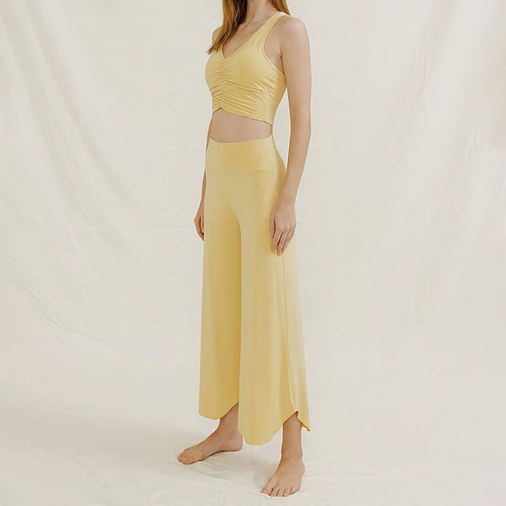 Olivenorma Plain Color Soft Flare Nylon Women's  Yoga Lounge Pants - image 10