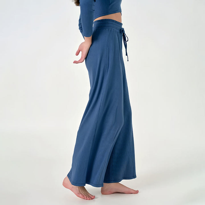 Olivenorma Plain Color Casual High-Waist Relaxed Women's Yoga Pants - image 7