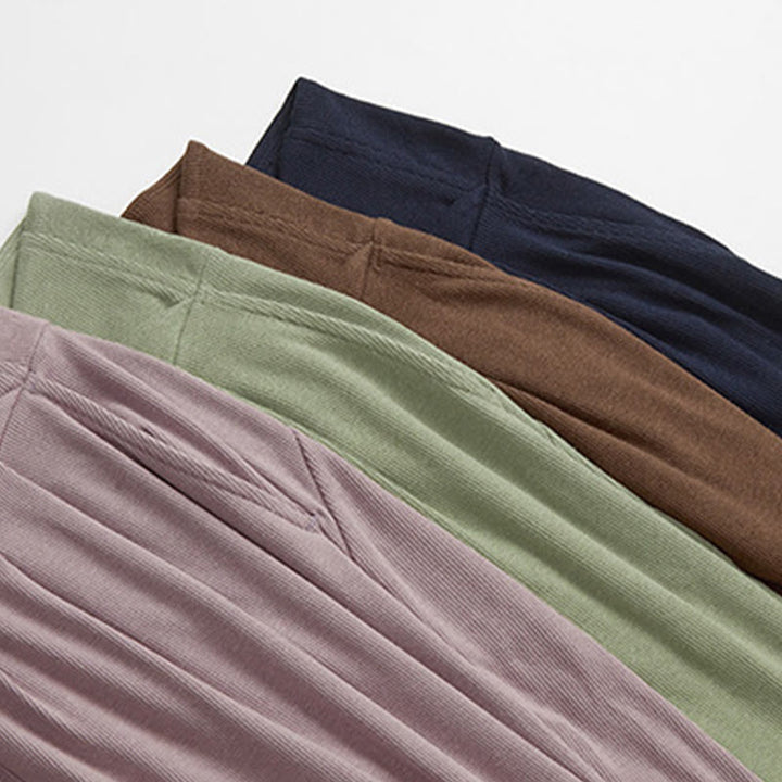 Olivenorma Plain Color Lantern Nylon Cuffed Women's  Yoga Pants with Pockets - image 14