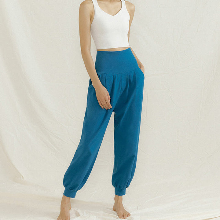 Olivenorma Plain Color Nylon Straight Bloomers Women's Yoga Pants with Pockets - image 14