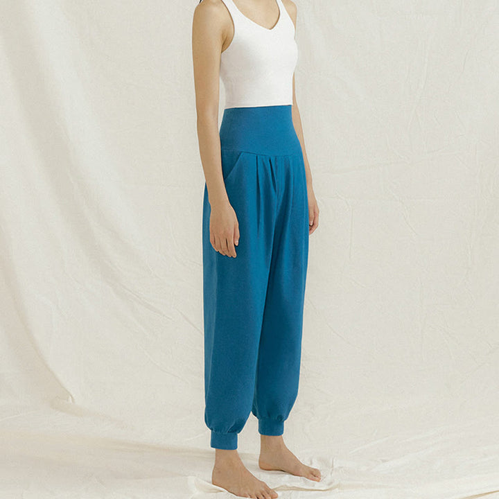 Olivenorma Plain Color Nylon Straight Bloomers Women's Yoga Pants with Pockets - image 13