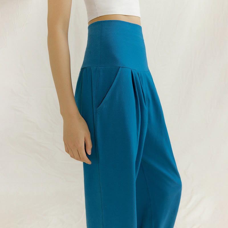 Olivenorma Plain Color Nylon Straight Bloomers Women's Yoga Pants with Pockets - image 16