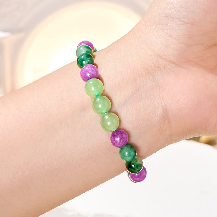 Olivenorma "Minty Grape" Moss Agate Lucky Bracelet - image 1
