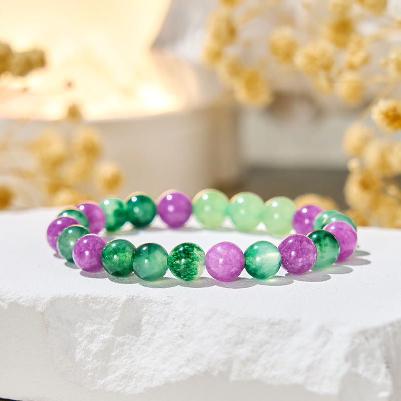 Olivenorma "Minty Grape" Moss Agate Lucky Bracelet - image 4