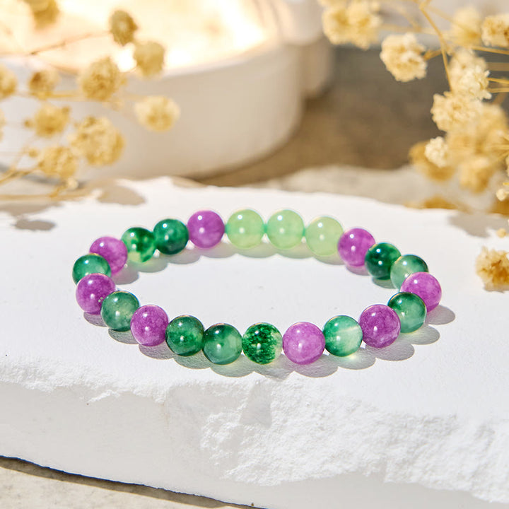 Olivenorma "Minty Grape" Moss Agate Lucky Bracelet - Natural Stone - image 0